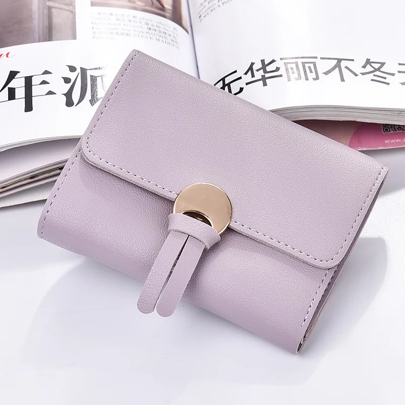 

Fashion Women Wallet Short Cute Small PU Leather Tri-fold Multi-card Holder Female Purses Students Fresh Clutch Bag Wallet Women