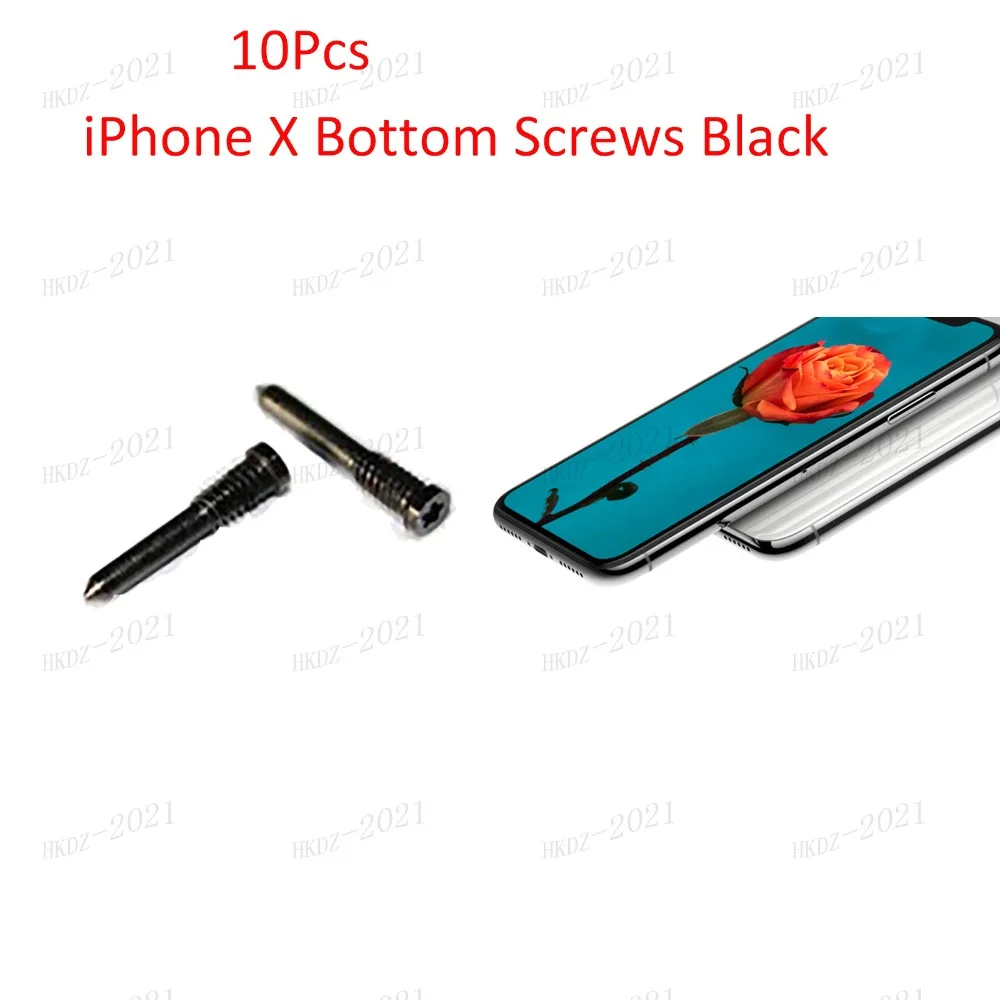 10 шт. нижние винты Pentalobe Замена Torx Винт для Apple iPhone X 5,8 "черный