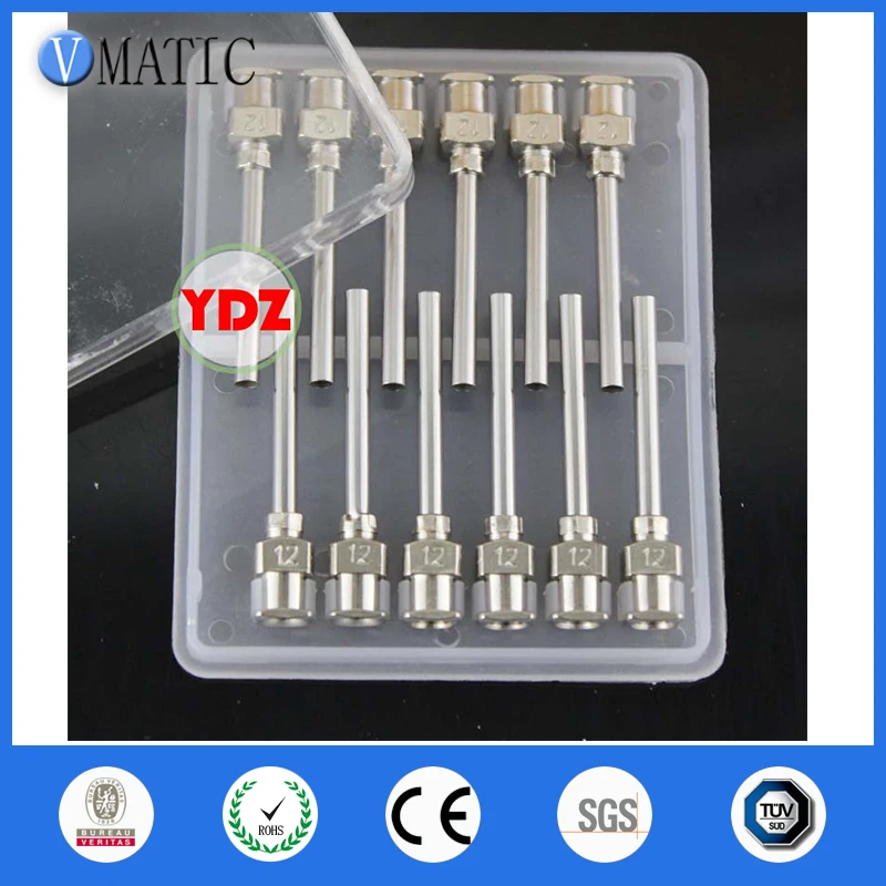 

Free Shipping 12Pcs 1 Inch Tip Length 12G Blunt Stainless Steel Dispensing Needles Syringe Needle Tips Glue Dispenser Needle