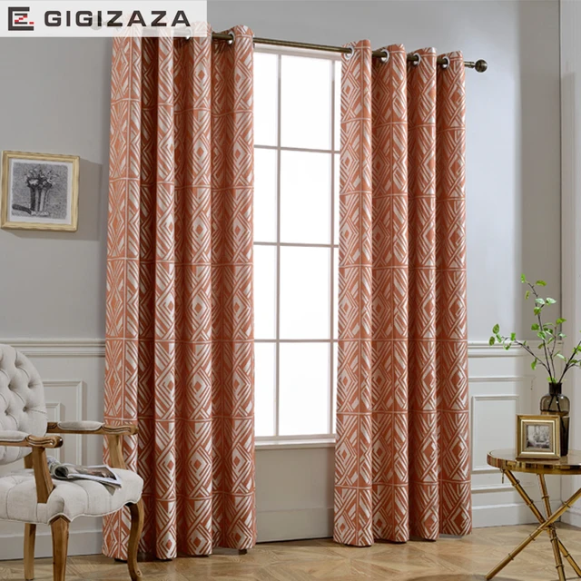 Online Shop GIGIZAZA Kaneel Moderne Jacquard Black Out Oranje ... Online Shop GIGIZAZA Kaneel Moderne Jacquard Black Out Oranje ...