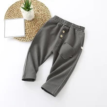 Новинка года; весенне-осенние штаны для маленьких девочек и мальчиков; детские леггинсы в Корейском стиле; Штаны для маленьких девочек; повседневные брюки для новорожденных