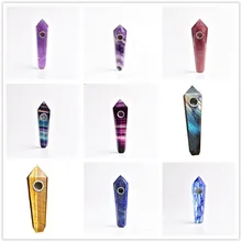 90g Hot selling Drop shipping wholesale Natural Quartz Clear crystal smoking pipe tobacco pipe point wand cigarette beautifu