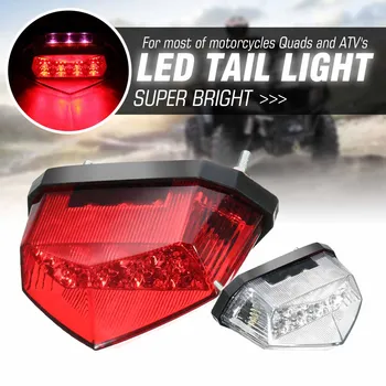 

Mofaner Motorcycle ATV Tail Light 11 LEDs Motorbike License Plate Rear Tail Light Stop Brake Lamp
