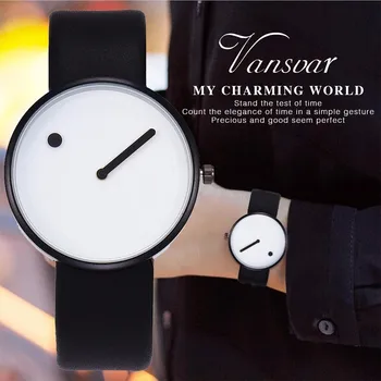 

Unisex Creative Design Dot and Line Face Quartz Watches Luxury Fashion Women Minimalist Style Wristwatches Montre Femme Hot