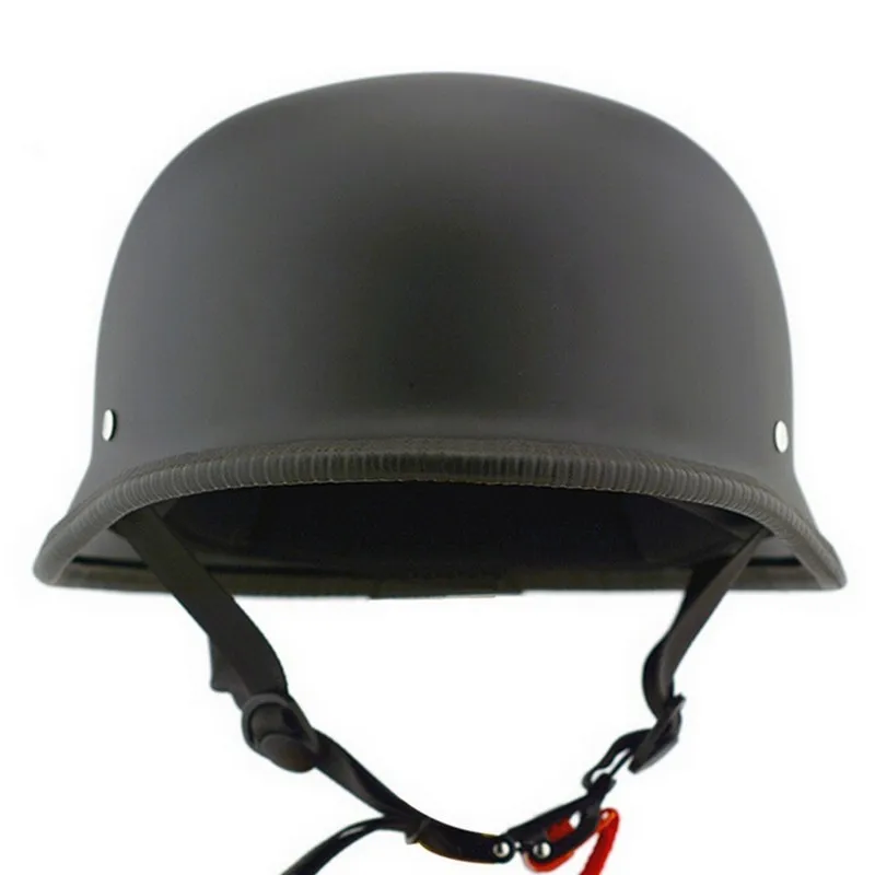 Унисекс ретро Половина moto rcycle шлемы матовый черный Немецкий открытый шлем Чоппер Крузер Байкер M/L/XL шлем moto