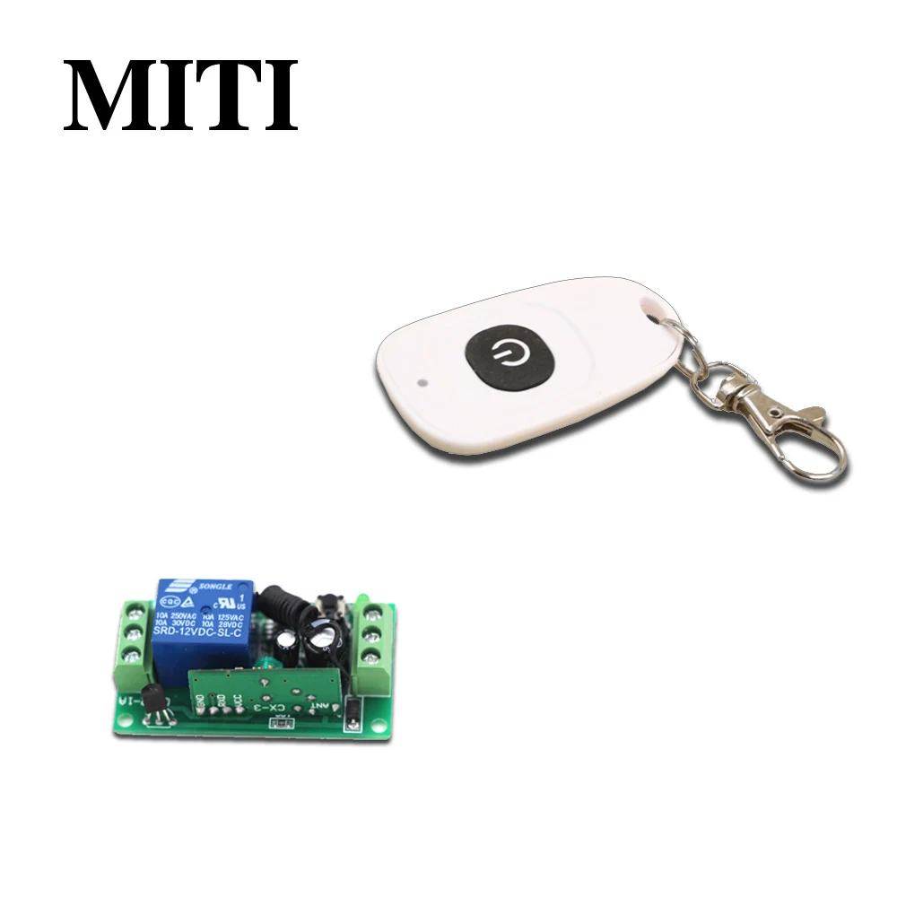 

Newest MITI DC9V12V24V 1CH RF Wireless Remote Control Switch System 1Transmitter & 1Receiver Relay Receiver Smart Home Switch