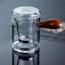 230 мл креативный термостойкий прозрачный стеклянный ручной захват чайный горшок офисный чай церемония фильтр зеленые чайники винтажная посуда для напитков