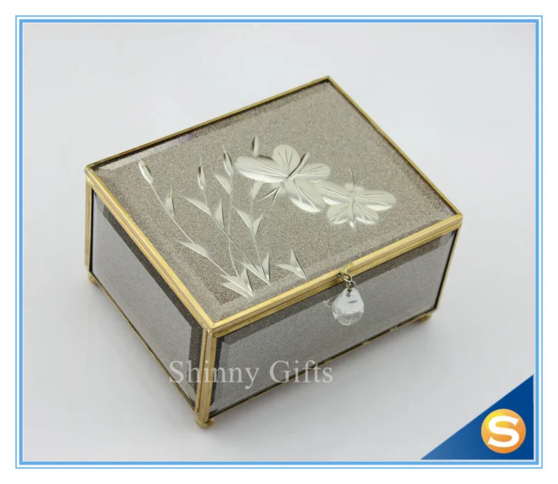 Gold color glass jewelry box (5)