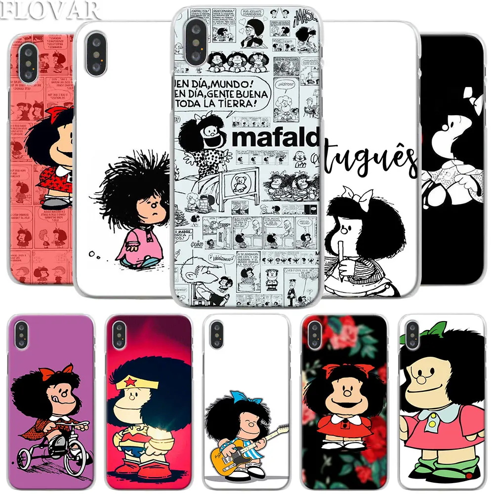 Mafalda чехол для телефона для Apple iPhone X XR 7 8 Plus 6 6s Plus XS MAX 11 Pro Max SE чехол для телефона Coque