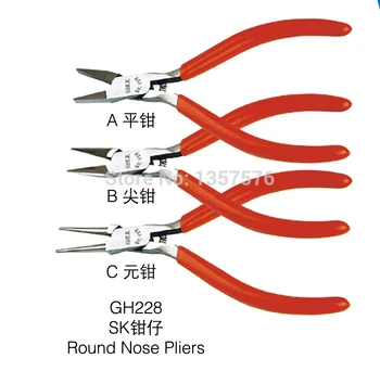 

FREE SHIPPING 3pcs/lot GH228 A B C ROUND Nose pliers jewelry tools DIY gold silver metal cutter nipper scissors
