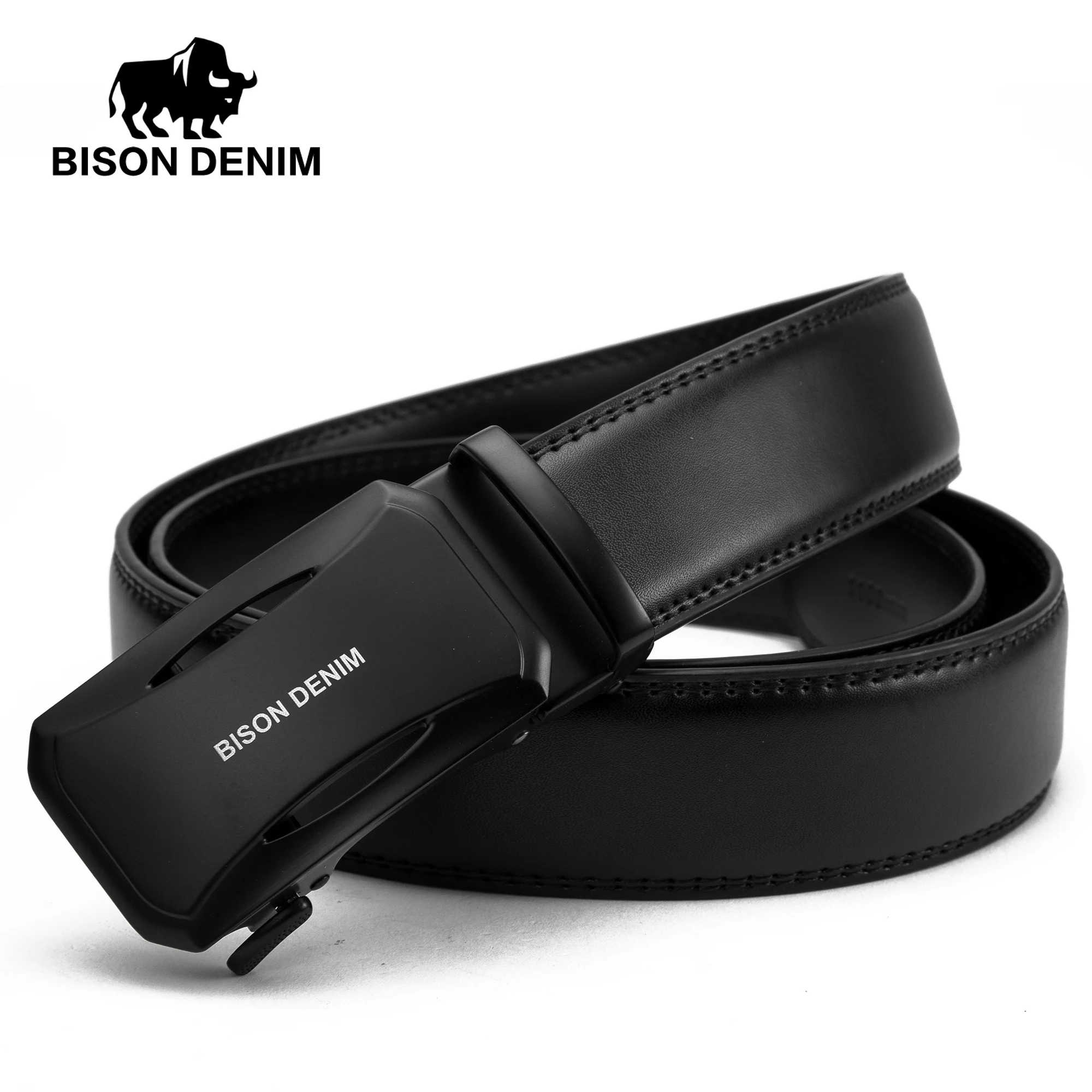 BISON джинсовый модный ремень мужской из воловьей кожи для мужчин ремни с