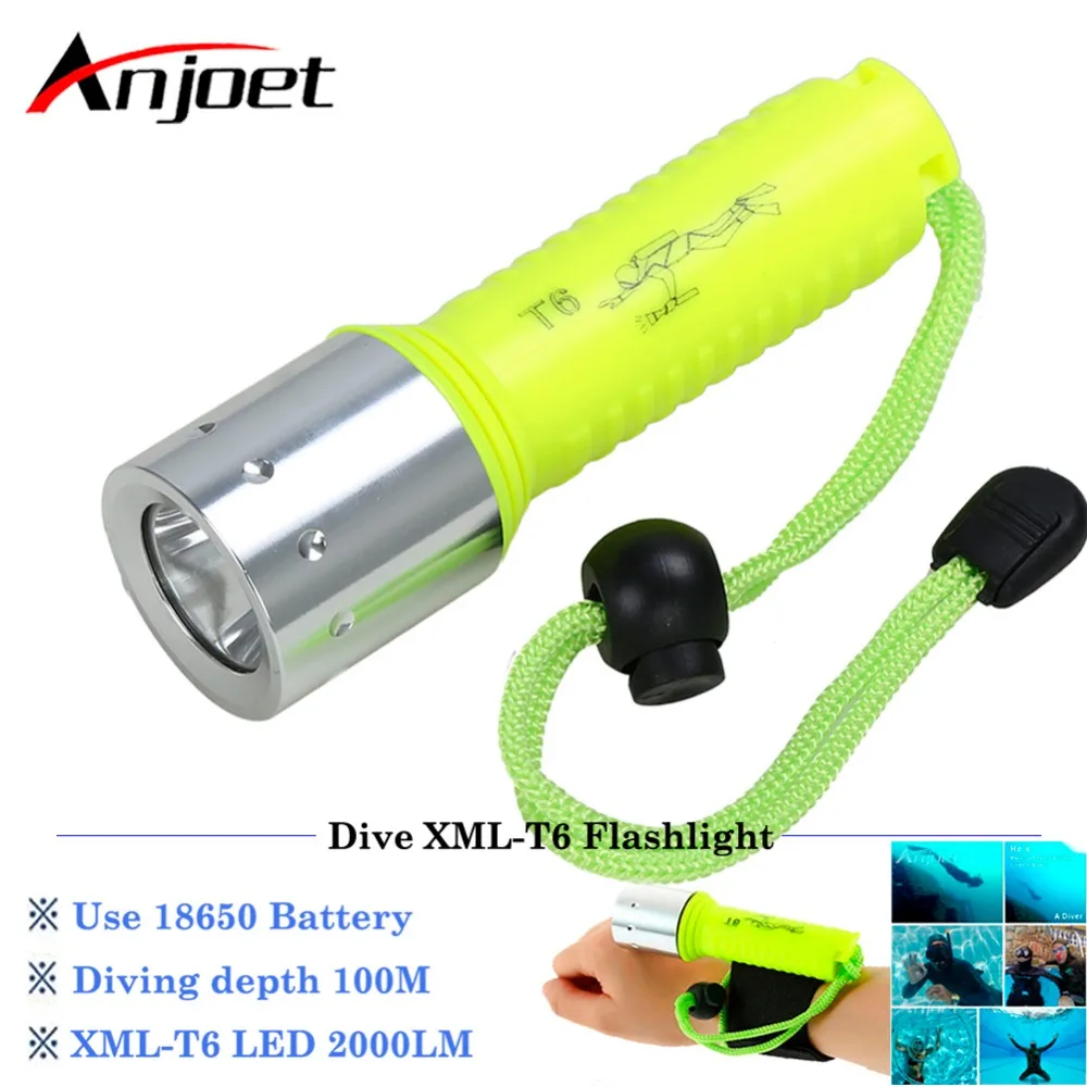 Waterproof 2000lm Xml T6 Led Dive Flashlight Tactical 1mode Diving