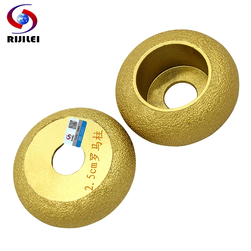 RIJILEI 74mm*20*10-40 Brazing Diamond Hand Profile Wheel Angle Grinder Grinding Wheel Rome Column Marble Edging Discs MX47 brazing diamond grinding cup wheel abrasive tools