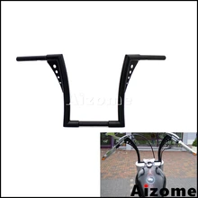 Пользовательский черный Ape вешалки Жир Бар 1-1/" бар 12" подъем руль для Harley Softail Sportster Dyna FXST XL FLST кафе гонщик чоппер