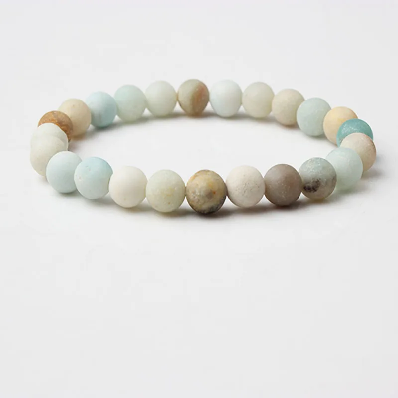

LanLi 8mm fashion Jewelry colorful amazon stone bead energy Bracelet be fit for Charms Men Strand Beads Yoga Women Bracelets