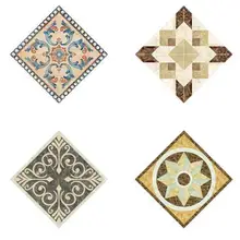 10 шт./компл. Ретро Мозаика Плитки Стикеры s линии талии стены Стикеры обои Кухня Ванная комната Туалет границы Водонепроницаемый домашний декор