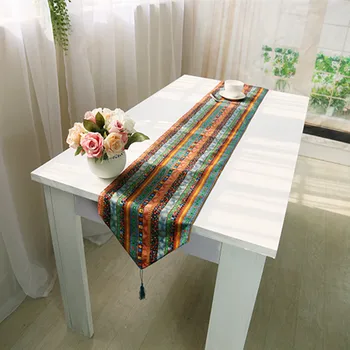 

Southeast Asia style Table Runner 30*180cm 30*220cm Cotton&Linen table cloth for wedding home hotel decoration