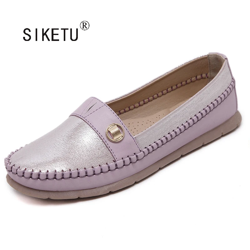 SIKETU High Quality Women's Driving Rubber Sole OL Solid Suede Moccasin Casual Loafer Flats Shoes Spring and Autumn Flats Women siketu best gift baby flats tassel soft sole cow leather shoes infant boy girl flats toddler moccasin bea6624
