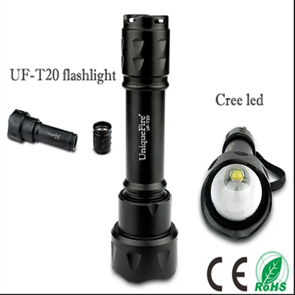 

UniqueFire T20 Super Bright CREE XM-L2 LED Flashlight Zoomable Multi-function Flashlight Torch 5 Modes For Outdoor Emergency