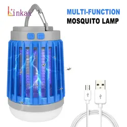3 в 1 Многофункциональный светодиодный фонарь от комаров с USB перезаряжаемым фонариком, семейный светодиодный фонарь для кемпинга
