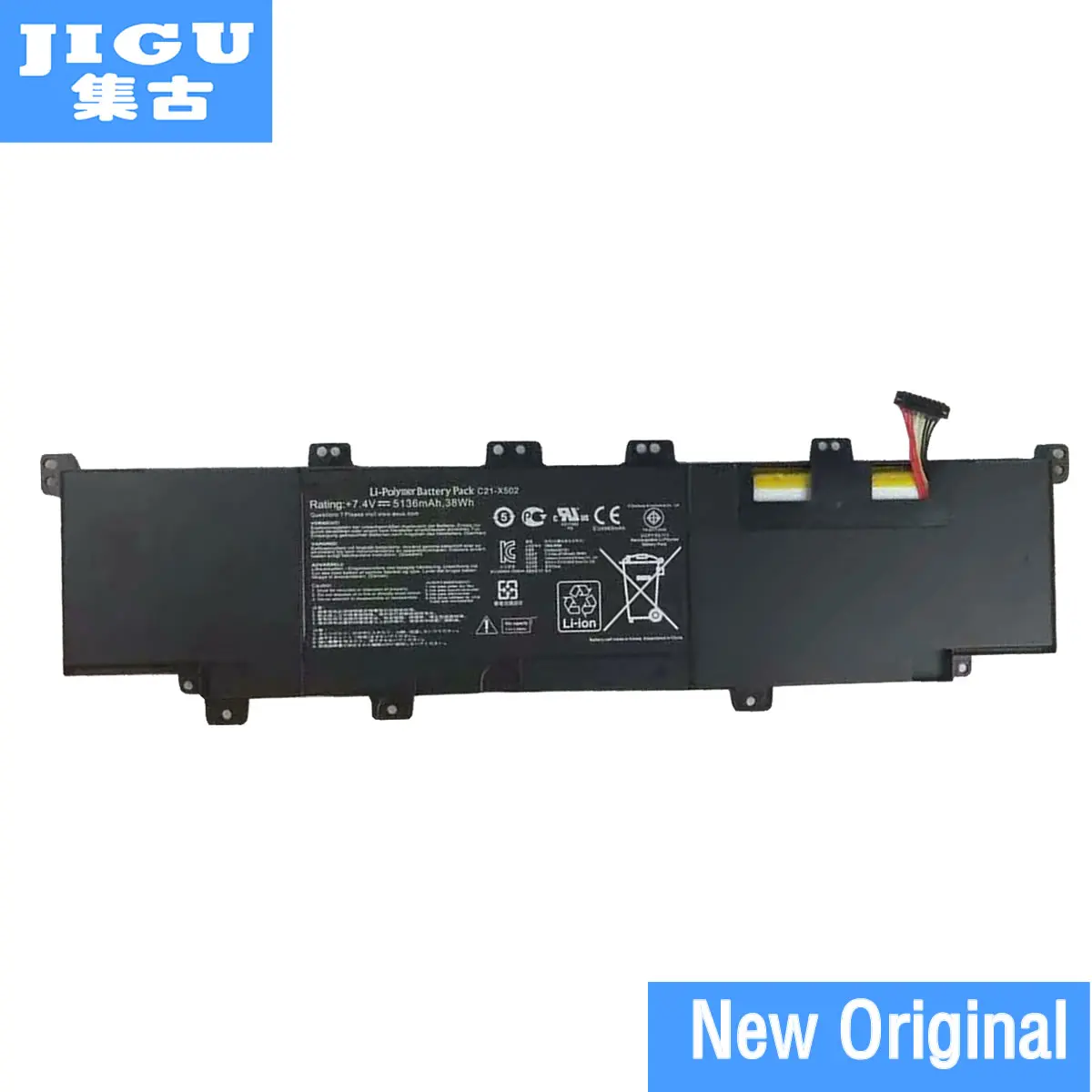 

JIGU Original Laptop Battery C21-X502 C21-X502CA For ASUS F502C F502CA X502 X502C Series X502CA Series 7.4V 38WH