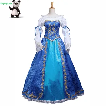 

CosplayLove Sleeping Beauty Aurora Dress Cosplay Adult Blue Briar Rose Princess Aurora Long Dress Cosplay Costume Custom Made