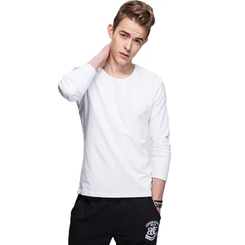 

2020 Spring Men T Shirt solid Color Round Neck Collar tShirt Thin Autumn Brand Clothing Cotton 5XL 6XL HGP001