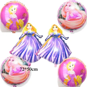 

(6pcs/lot) helium balloons new style princess Rapunzel balloon for girl toys girl birthday party balloon rapunzel foil ballon