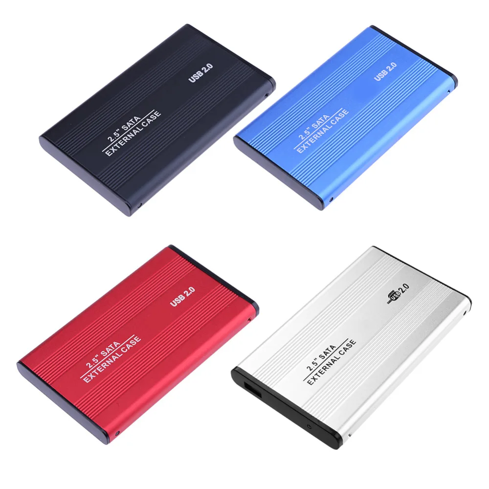 

HDD Case Aluminum Alloy External Hard Drive Enclosure Mobile Hard Disk Drive SATA 2.5 Inch USB 2.0 HDD Case