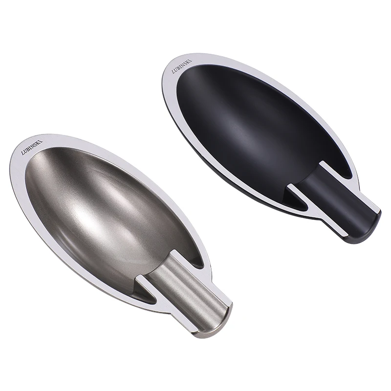 

LUBINSKI Mini Spoon Style Smoking Metal Pocket Cigar Ashtray Holds 1 Cigar