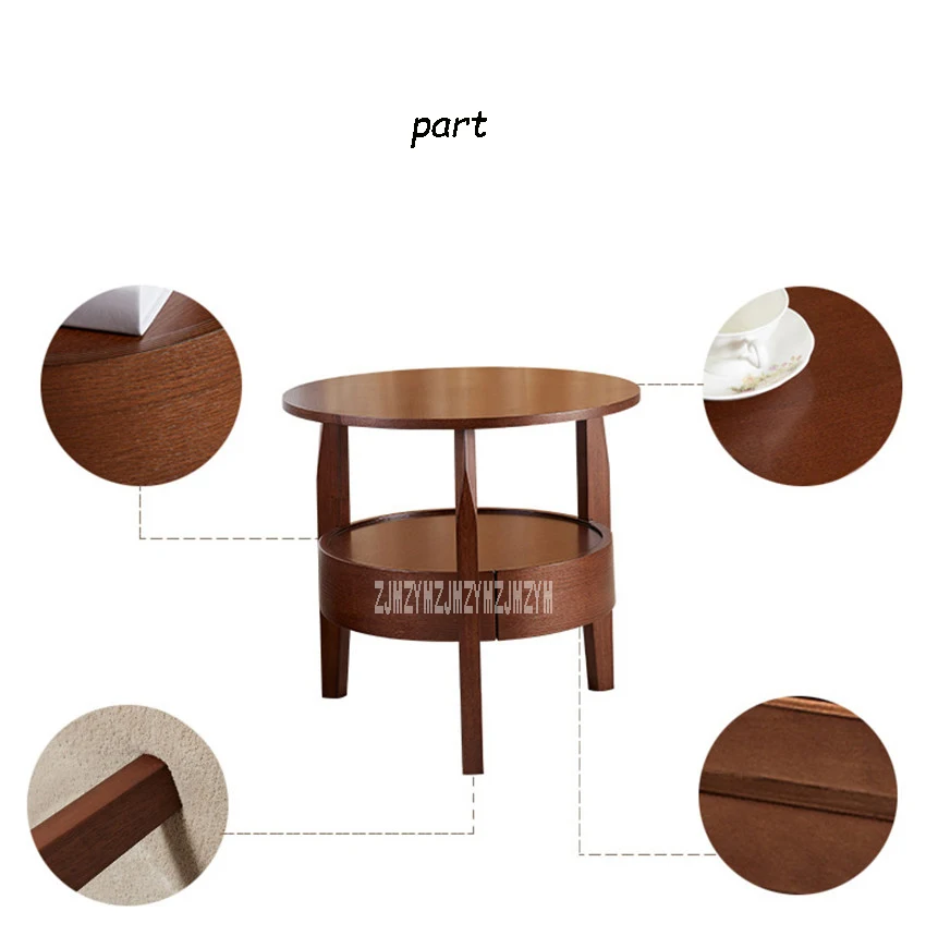 XJ-82028, маленький деревянный круглый стол, мини чайный столик, шкаф для хранения в гостинной, угловой журнальный столик, диван, столик с 1 выдвижным ящиком