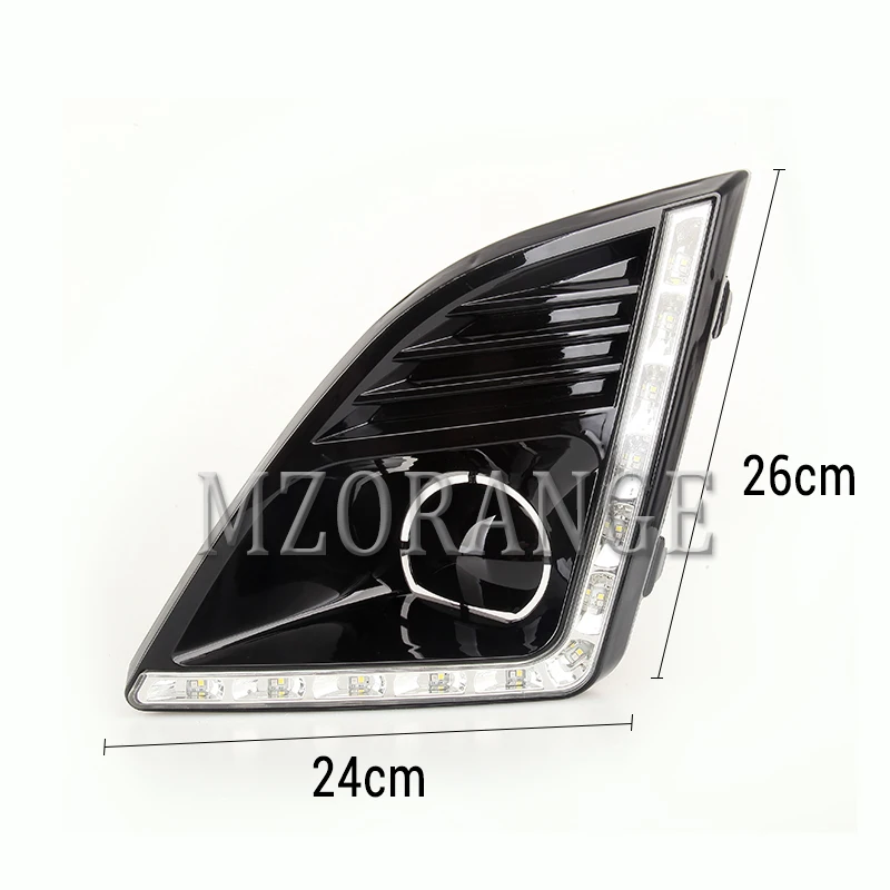  2Pcs Car Accessories Daytime Running Light Turn Signal 2-Color DRL LED Fog Lamp for Chevrolet Cruze - 33040985588