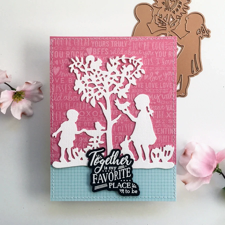 

Feeding Birds" DIY Cutting Dies For Scrapbooking Embossing Card Album Photo Making Handicraft Template Stencil Decoration