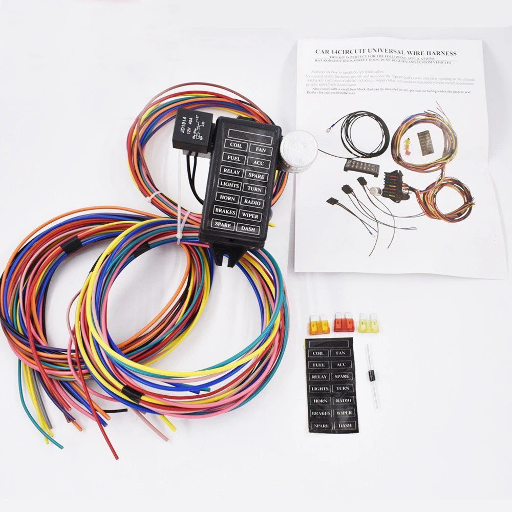 Street Rod Rat Rod Universal 14 Fuse 12 Circuit Wiring System Harness-in Fuses from Automobiles & Motorcycles on Aliexpress.com | Alibaba Group