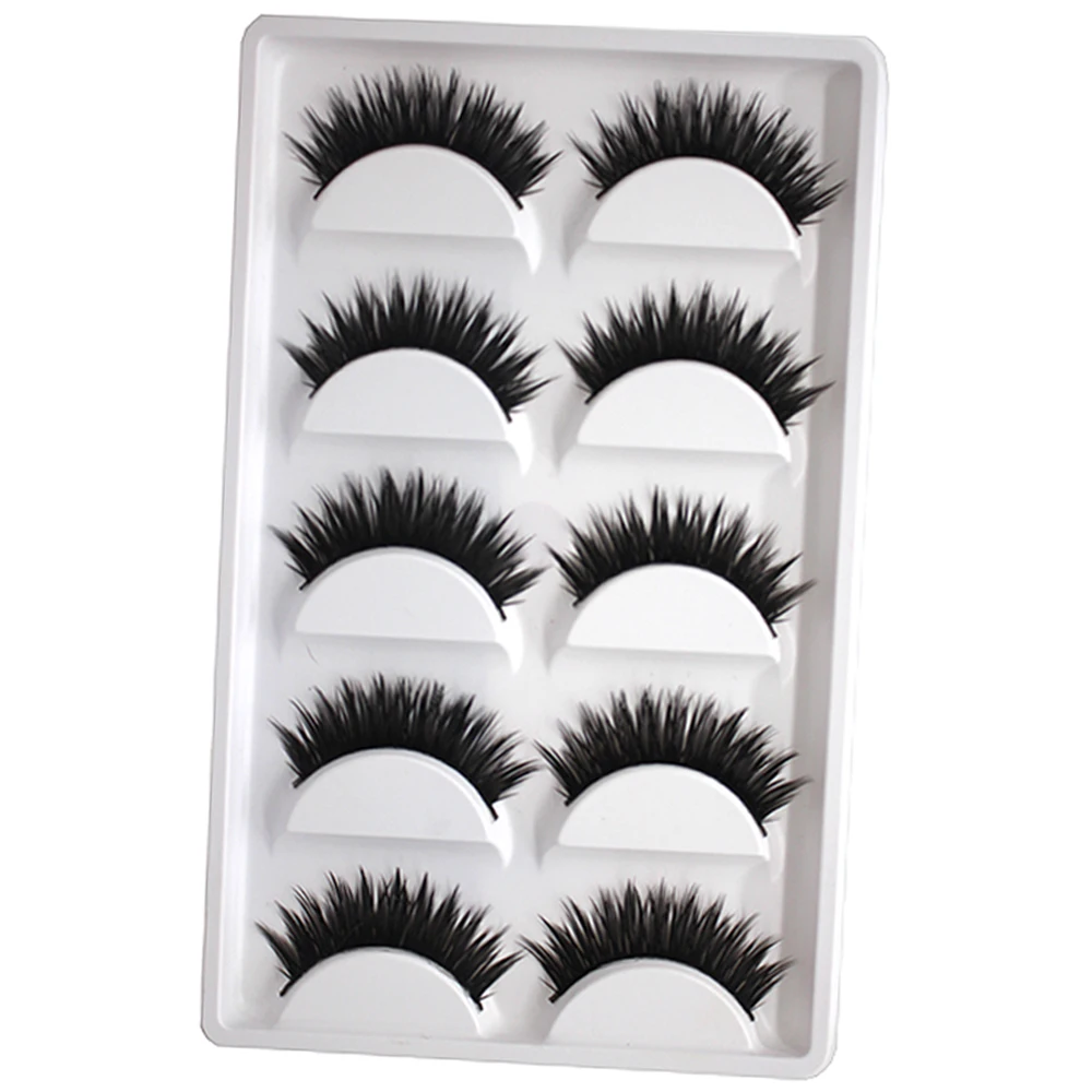 5 пар женские натуральные накладные ресницы для макияжа|eyelash mascara|eyelash careyelash stick |