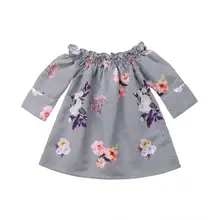 

2018 Sale Direct Selling Cotton Cute Pattern Full Trolls Moana Princess Kids Baby Girl Dress Floral Party Off Shoulder Sundress
