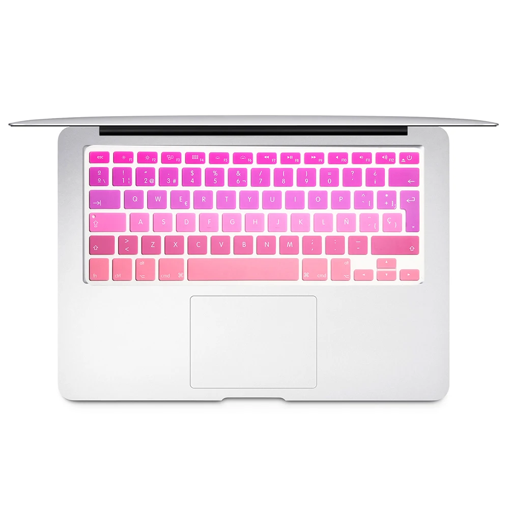 Цветная Защитная пленка с испанской клавиатурой для Mac Book pro 13air 15 Retina A1466 A1502A1398A1278