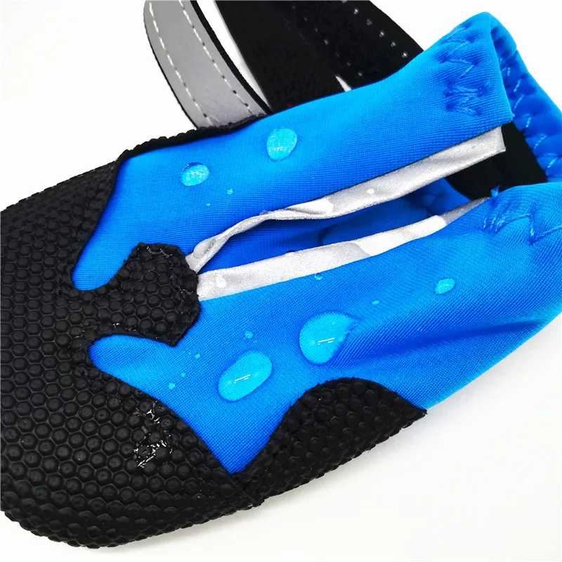 GLORIOUSKEK/ботинки для собак из водонепроницаемого материала; зимняя Светоотражающая прочная обувь для собак средних и больших размеров; обувь с регулируемым ремешком на нескользящей подошве