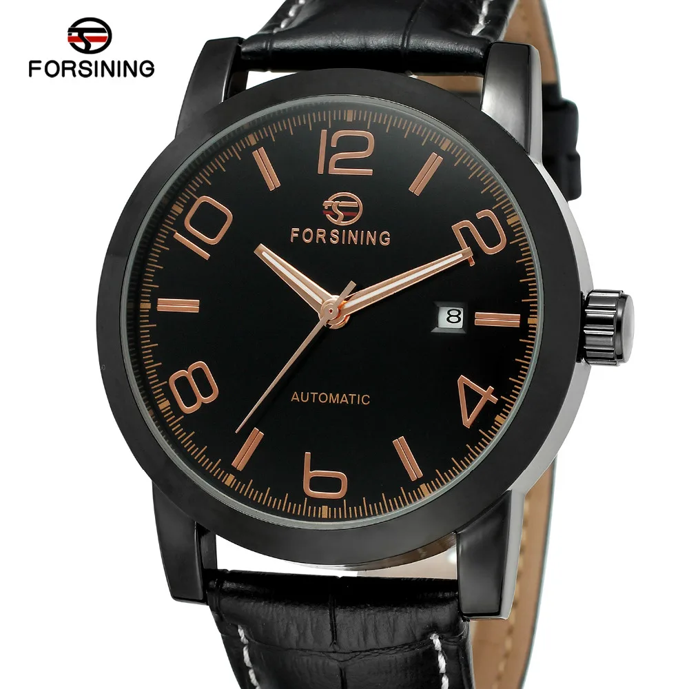 

Forsining Men's Watch Factory Original Automatic Movement Brand New Design Analog Round Casual Wristwatch Color Black FSG8082M3