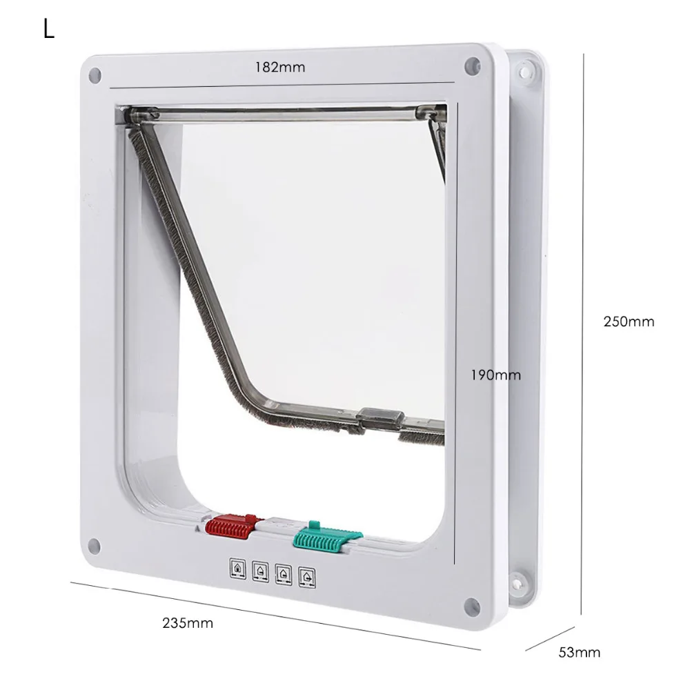1 шт. 3-Размеры размеры S, M, l 4-полосная Системы ПЭТ щенок собака кошка ворота Pet защитная дверь с замком безопасная откидная дверца автоматически закрываться с помощью магнита встроенный