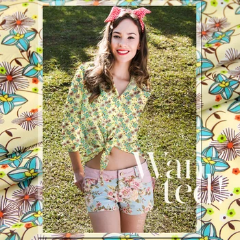 

CNUM SCD017 100% Natural Silk CDC/ Romantic Tahiti/ Silk Fabric Crepe De Chine /Width 1.25yd Thickness 14mm/ Sold by m