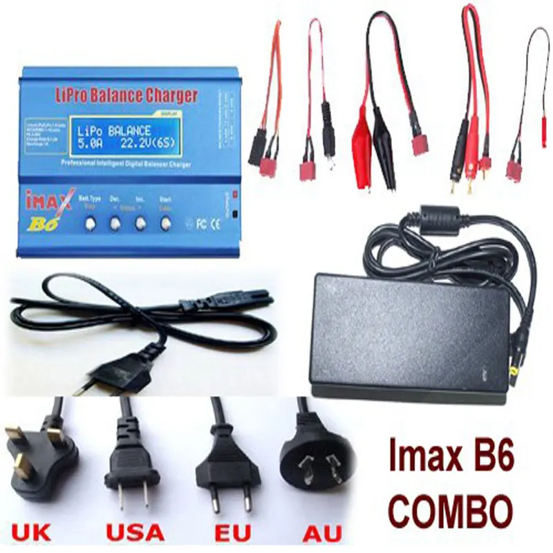 

Free shipping 80W IMAX B6 Digital Balance Charger come with AC POWER 15V 6A Adapter for 2S-6S 7.4V-22.2V RC Lipo NiMh Batteries