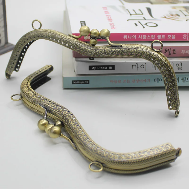 

M Shape Bronze Double Layer 19cm 5Pcs/lot Metal-opening Bags DIY Bags Accessories Phone Bag Purse Frame Kiss Clasp Bag Hinge