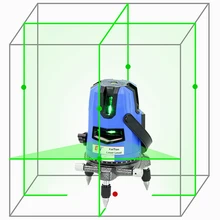 Laser Level Tripod Green Receiver 360 Horizontal Beam Vertical 532nm Laser Self-Leveling 5 Lines Level Laser Tool Nivel