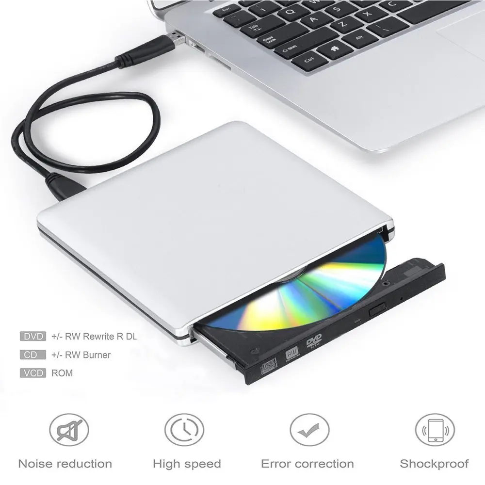 

Blu-Ray Drive USB 3.0 Bluray Burner BD-RE CD/DVD RW Writer Play 3D 4K Disc For Apple Macbook Laptop Notebook Fast Data Transfer