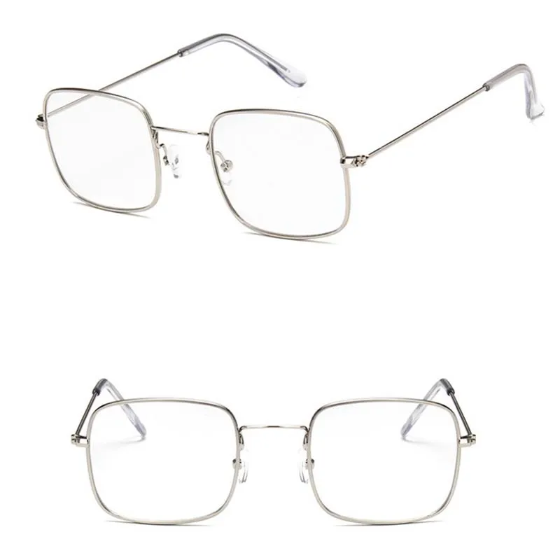 LeonLion винтажные Квадратные Солнцезащитные очки с океанскими линзами, женские брендовые дизайнерские солнцезащитные очки с небольшой оправой из сплава, отражающие зеркальные очки - Цвет линз: Silver White