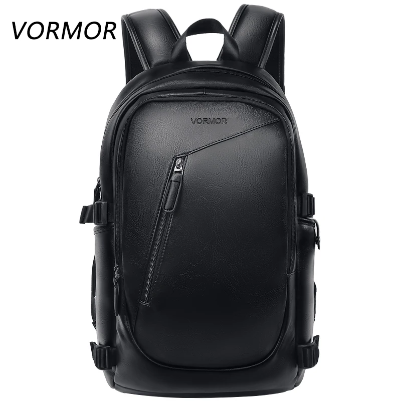 buy VORMOR Multifunction Men Backpack Fashion Waterproof PU Leather Backpack Male Travel Bag Casual School Bag For Women