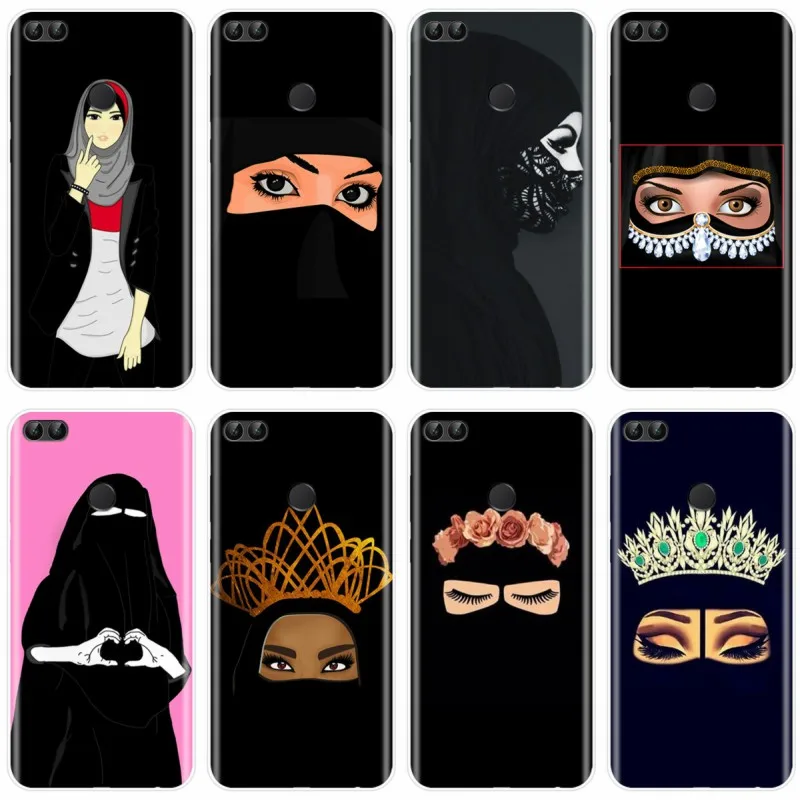 

Oriental Woman In Hijab Face Cover Soft Silicone TPU Phone Case For Huawei P8 P9 P10 P20 P30 lite P9 P10 P20 PLUS P20 P30 PRO