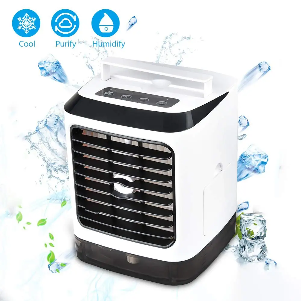 

4 in 1 Personal Air Conditioner Air Personal Space Cooler with Humidifier and Air Purifier USB Mini Portable Air Conditioner