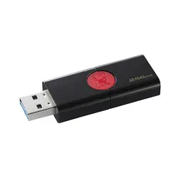 Kingston technology DataTraveler 106, 256 GB, 3,0 (3,1 Gen 1), Conector USB Tipo A, Deslizar, Negro, Rojo